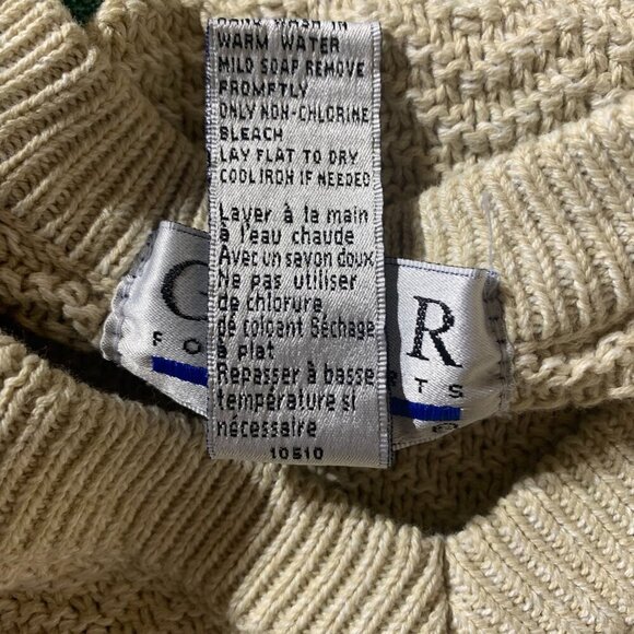 Vintage 90s Sweater Vest Mens L Beige 1997 Pro-Am Golf Cardigan - Picture 8 of 11